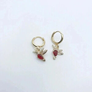 Bird Huggie Hoops Earrings